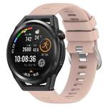 For Huawei Watch GT Runner 22mm Solid Color Soft Silicone Watch Band(Pink)