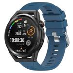For Huawei Watch GT Runner 22mm Solid Color Soft Silicone Watch Band(Blue)