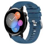 For Huawei Watch 3 22mm Solid Color Soft Silicone Watch Band(Blue)