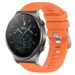 For Huawei GT2 Pro 22mm Solid Color Soft Silicone Watch Band(Orange)