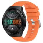 For Huawei Watch GT 2E 22mm Solid Color Soft Silicone Watch Band(Orange)