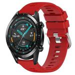 For Huawei GT2 46mm 22mm Solid Color Soft Silicone Watch Band(Red)