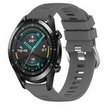 For Huawei GT2 46mm 22mm Solid Color Soft Silicone Watch Band(Dark Grey)