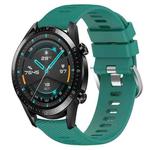 For Huawei GT2 46mm 22mm Solid Color Soft Silicone Watch Band(Green)
