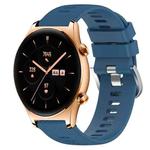 For Honor Watch GS 3 22mm Solid Color Soft Silicone Watch Band(Blue)