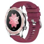 For Honor Watch Dream 22mm Solid Color Soft Silicone Watch Band(Wine Red)