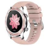 For Honor Watch Dream 22mm Solid Color Soft Silicone Watch Band(Pink)