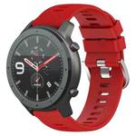 For Amazfit GTR 47mm 22mm Solid Color Soft Silicone Watch Band(Red)
