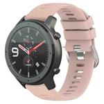 For Amazfit GTR 47mm 22mm Solid Color Soft Silicone Watch Band(Pink)