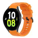 For Samsung Galaxy Watch 5 44mm 20mm Solid Color Soft Silicone Watch Band(Orange)