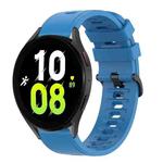 For Samsung Galaxy Watch 5 44mm 20mm Solid Color Soft Silicone Watch Band(Blue)
