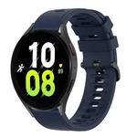 For Samsung Galaxy Watch 5 44mm 20mm Solid Color Soft Silicone Watch Band(Midnight Blue)