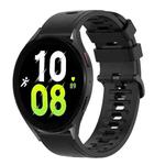 For Samsung Galaxy Watch 5 40mm 20mm Solid Color Soft Silicone Watch Band(Black)