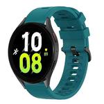 For Samsung Galaxy Watch 5 40mm 20mm Solid Color Soft Silicone Watch Band(Green)