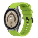 For Samsung Galaxy Watch 5 Pro 45mm 20mm Solid Color Soft Silicone Watch Band(Lime Green)