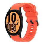For Samsung Galaxy Watch 4 44mm 20mm Solid Color Soft Silicone Watch Band(Red)