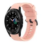 For Samsung Galaxy Watch 4 40mm 20mm Solid Color Soft Silicone Watch Band(Pink)