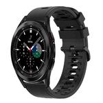 For Samsung Galaxy Watch 4 40mm 20mm Solid Color Soft Silicone Watch Band(Black)