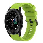 For Samsung Galaxy Watch 4 40mm 20mm Solid Color Soft Silicone Watch Band(Lime Green)