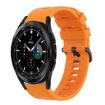 For Samsung  Galaxy Watch 4 Classic 42mm 20mm Solid Color Soft Silicone Watch Band(Orange)