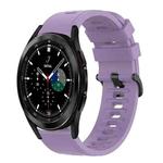 For Samsung  Galaxy Watch 4 Classic 42mm 20mm Solid Color Soft Silicone Watch Band(Purple)