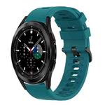 For Samsung  Galaxy Watch 4 Classic 46mm 20mm Solid Color Soft Silicone Watch Band(Green)