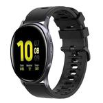 For Samsung Galaxy Watch Active 2 40mm 20mm Solid Color Soft Silicone Watch Band(Black)