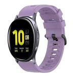 For Samsung Galaxy Watch Active 2 40mm 20mm Solid Color Soft Silicone Watch Band(Purple)