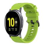 For Samsung Galaxy Watch Active 2 44mm 20mm Solid Color Soft Silicone Watch Band(Lime Green)