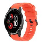 For Garmin Venu 2 Plus 20mm Solid Color Soft Silicone Watch Band(Red)