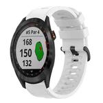 For Garmin Approach S40 20mm Solid Color Soft Silicone Watch Band(White)