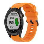 For Garmin Approach S40 20mm Solid Color Soft Silicone Watch Band(Orange)