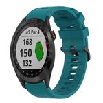 For Garmin Approach S40 20mm Solid Color Soft Silicone Watch Band(Green)