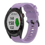 For Garmin Approach S40 20mm Solid Color Soft Silicone Watch Band(Purple)