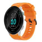 For Garmin Forerunner 158 20mm Solid Color Soft Silicone Watch Band(Orange)