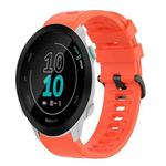 For Garmin Forerunner 158 20mm Solid Color Soft Silicone Watch Band(Red)
