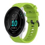 For Garmin Forerunner 158 20mm Solid Color Soft Silicone Watch Band(Lime Green)