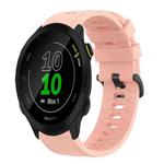 For Garmin Forerunner 55 20mm Solid Color Soft Silicone Watch Band(Pink)