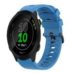 For Garmin Forerunner 55 20mm Solid Color Soft Silicone Watch Band(Blue)