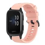 For Garmin Venu SQ 20mm Solid Color Soft Silicone Watch Band(Pink)
