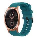 For Garminmove Luxe 20mm Solid Color Soft Silicone Watch Band(Green)