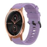 For Garminmove Luxe 20mm Solid Color Soft Silicone Watch Band(Purple)
