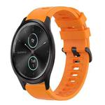 For Garmin Garminmove Style 20mm Solid Color Soft Silicone Watch Band(Orange)