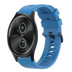For Garmin Garminmove Style 20mm Solid Color Soft Silicone Watch Band(Blue)