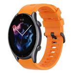 For Amazfit GTS 3 20mm Solid Color Soft Silicone Watch Band(Orange)