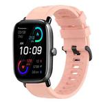 For Amazfit GTS 2 Mini 20mm Solid Color Soft Silicone Watch Band(Pink)