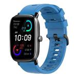 For Amazfit GTS 2 Mini 20mm Solid Color Soft Silicone Watch Band(Blue)