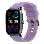 For Amazfit GTS 2 20mm Solid Color Soft Silicone Watch Band(Purple)
