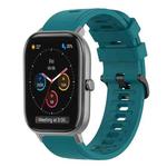 For Amazfit GTS 20mm Solid Color Soft Silicone Watch Band(Green)