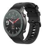 For Amazfit GTR 42mm 20mm Solid Color Soft Silicone Watch Band(Black)